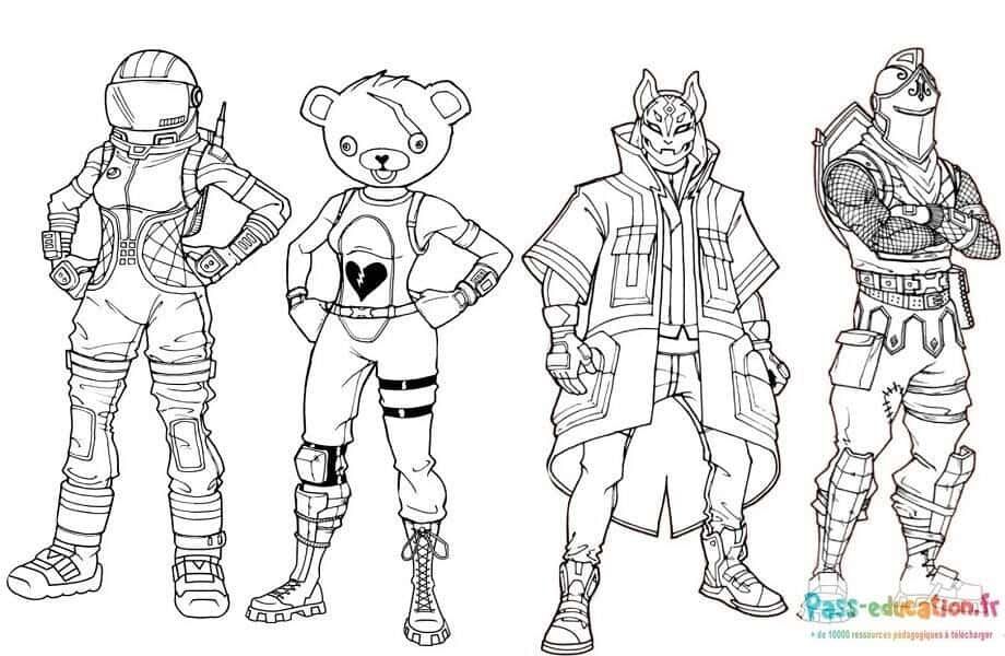 Coloriage Personnages Fortnite à imprimer et colorier