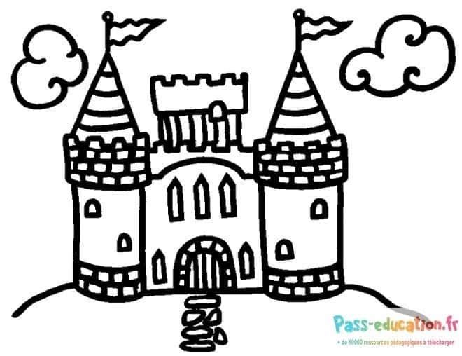 Coloriage Château féerique à imprimer et colorier