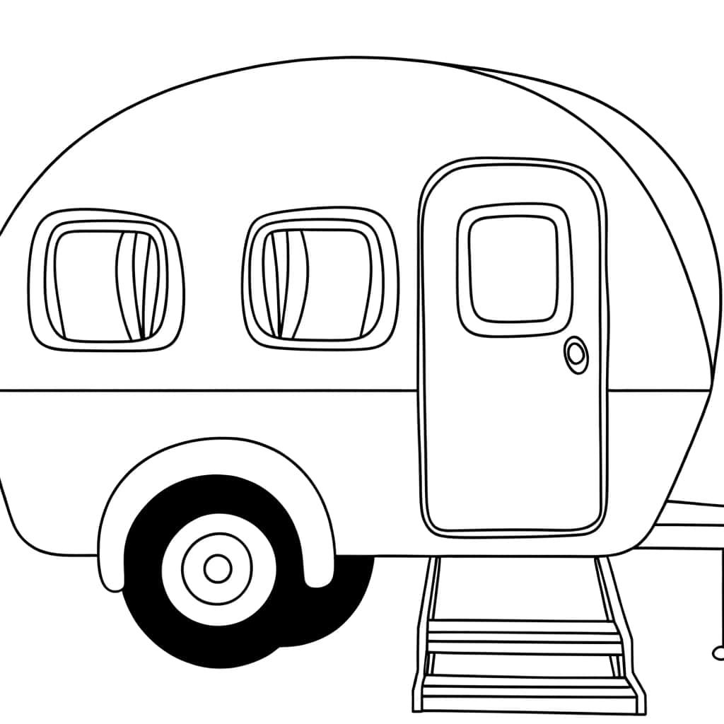 Coloriage Caravane à imprimer et colorier