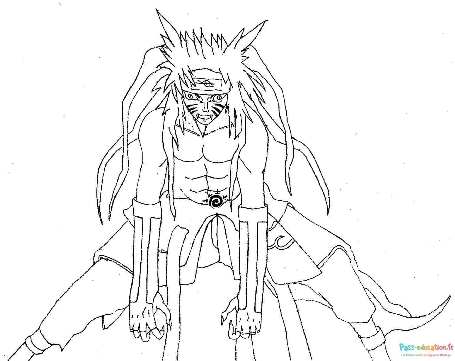 Coloriage Kakashi agressif à imprimer et colorier