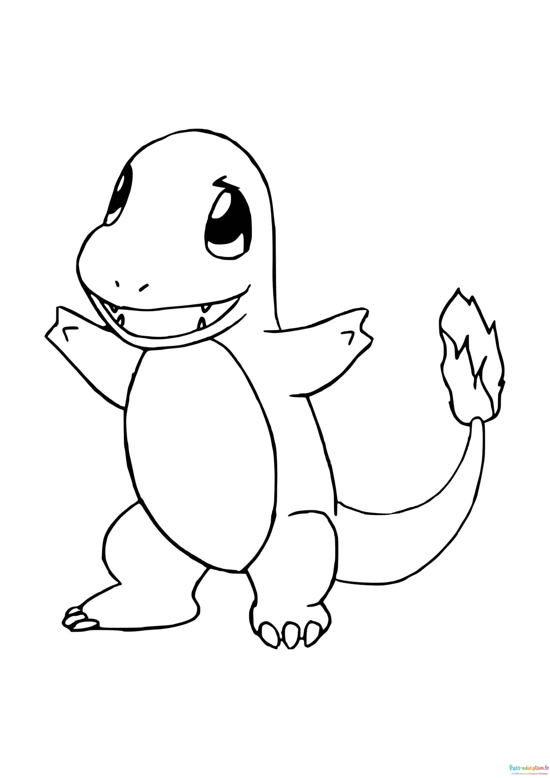 Coloriage Dessin de Charmander à imprimer et colorier