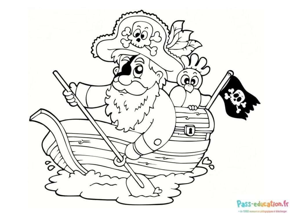Coloriage Pirates à l'aventure à imprimer et colorier
