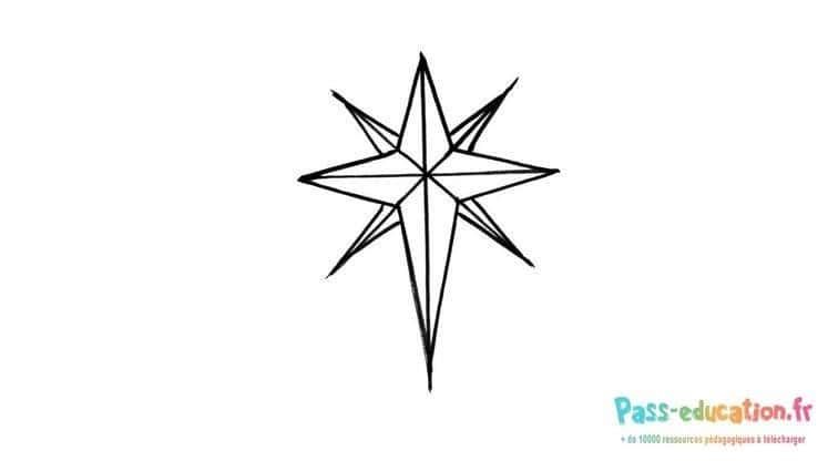 Coloriage Étoile filante à imprimer et colorier