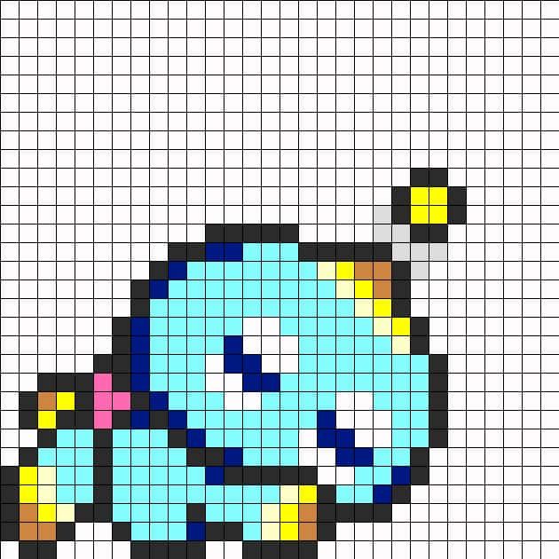 Coloriage Sonic pixelisé à imprimer et colorier