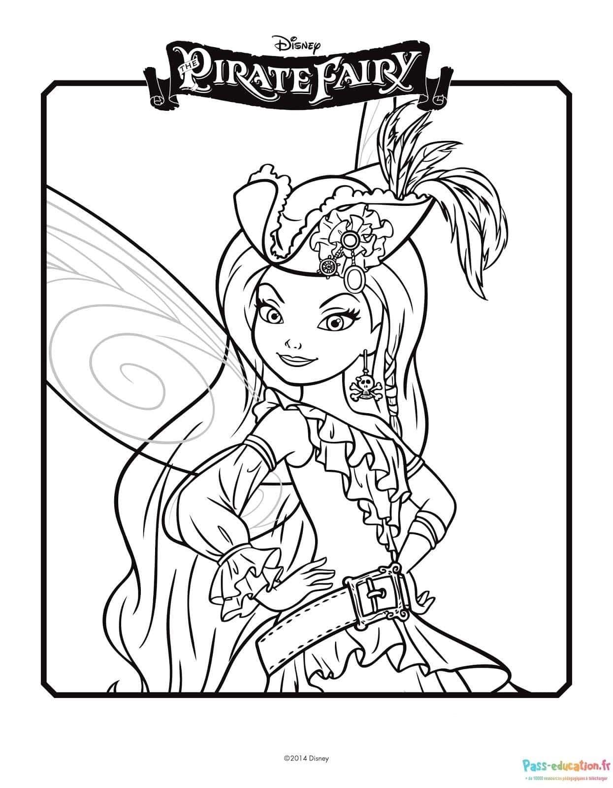 Coloriage Fée Pirate à imprimer et colorier