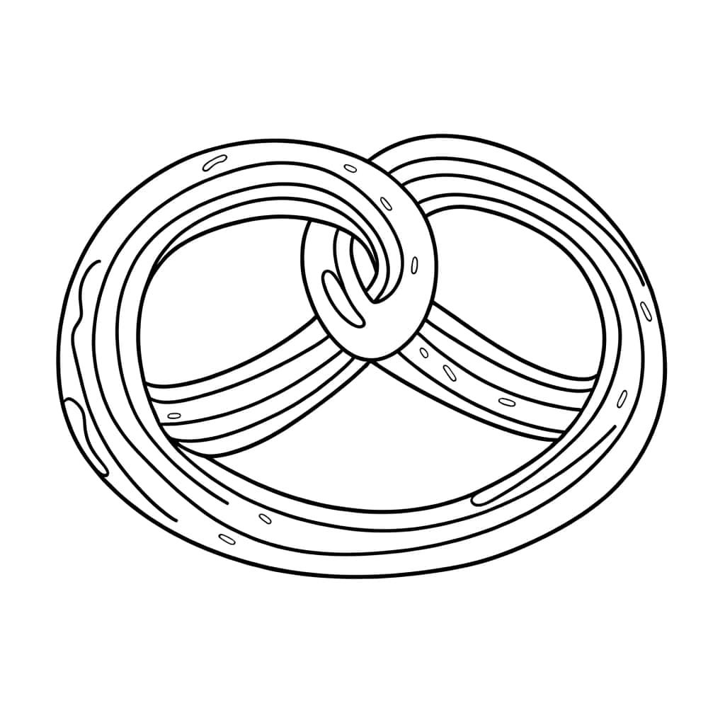 Coloriage Bretzel traditionnel à imprimer et colorier
