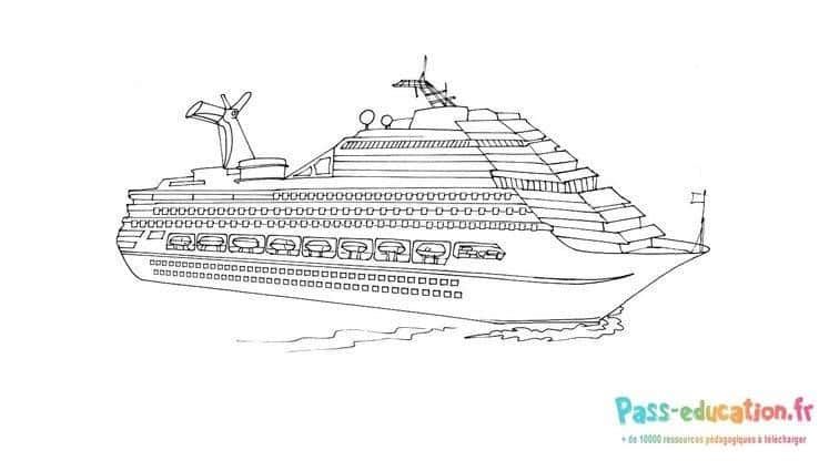 Coloriage Croisière en dessin à imprimer et colorier