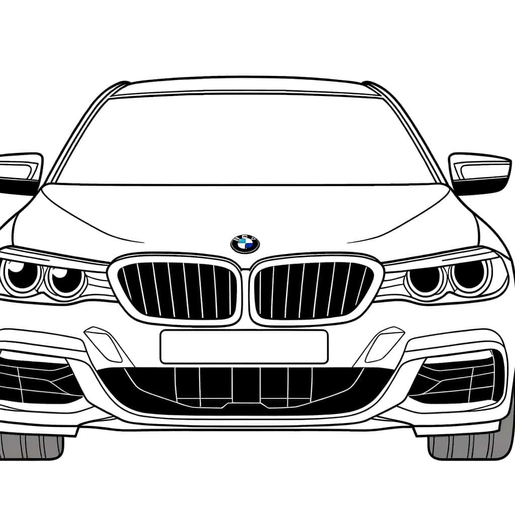 Coloriage BMW avant sportive à imprimer et colorier