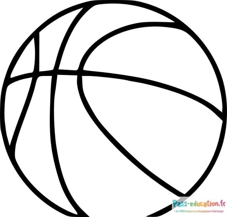 Coloriage Balle de basket à imprimer et colorier