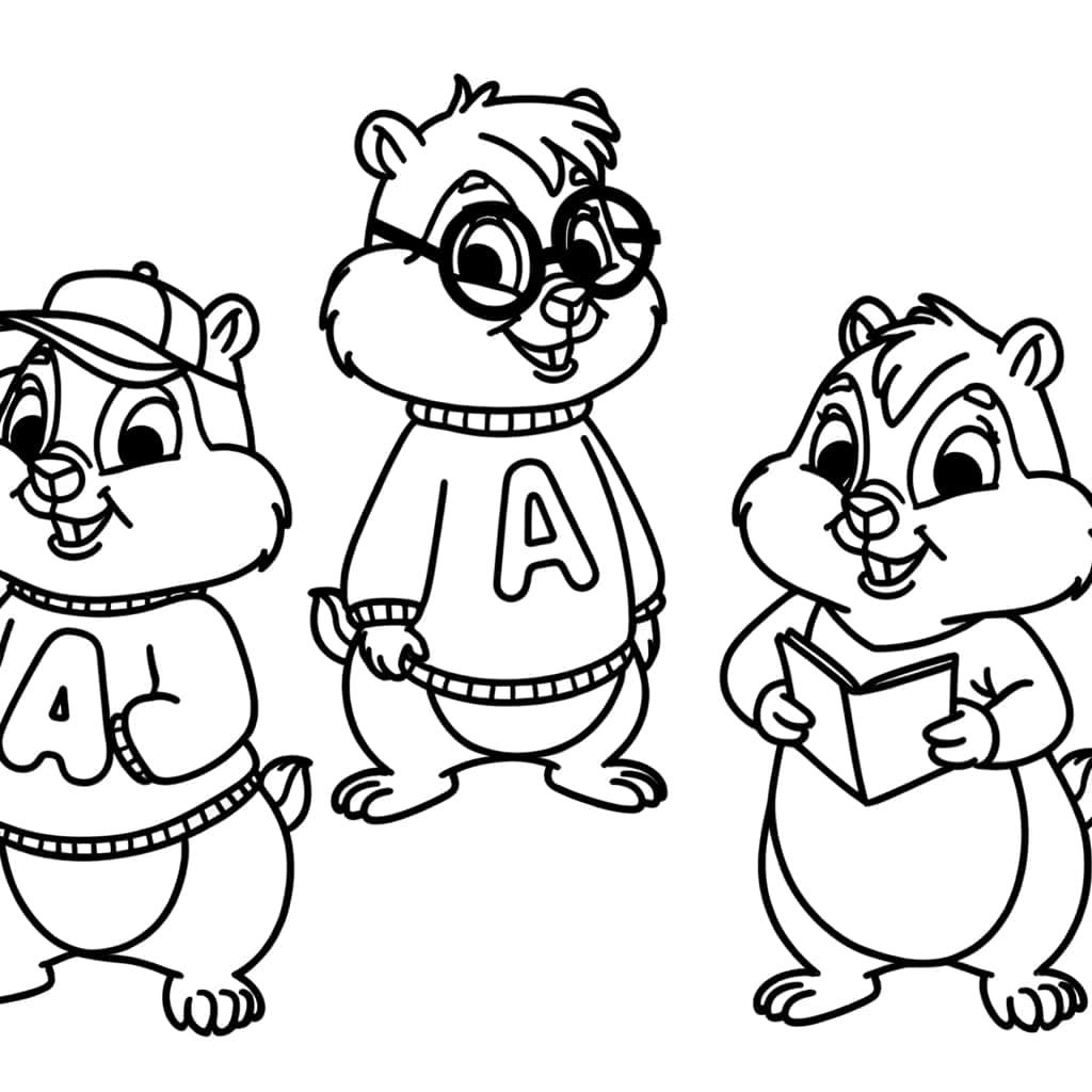 Coloriage Alvin et les Chipmunks à imprimer et colorier