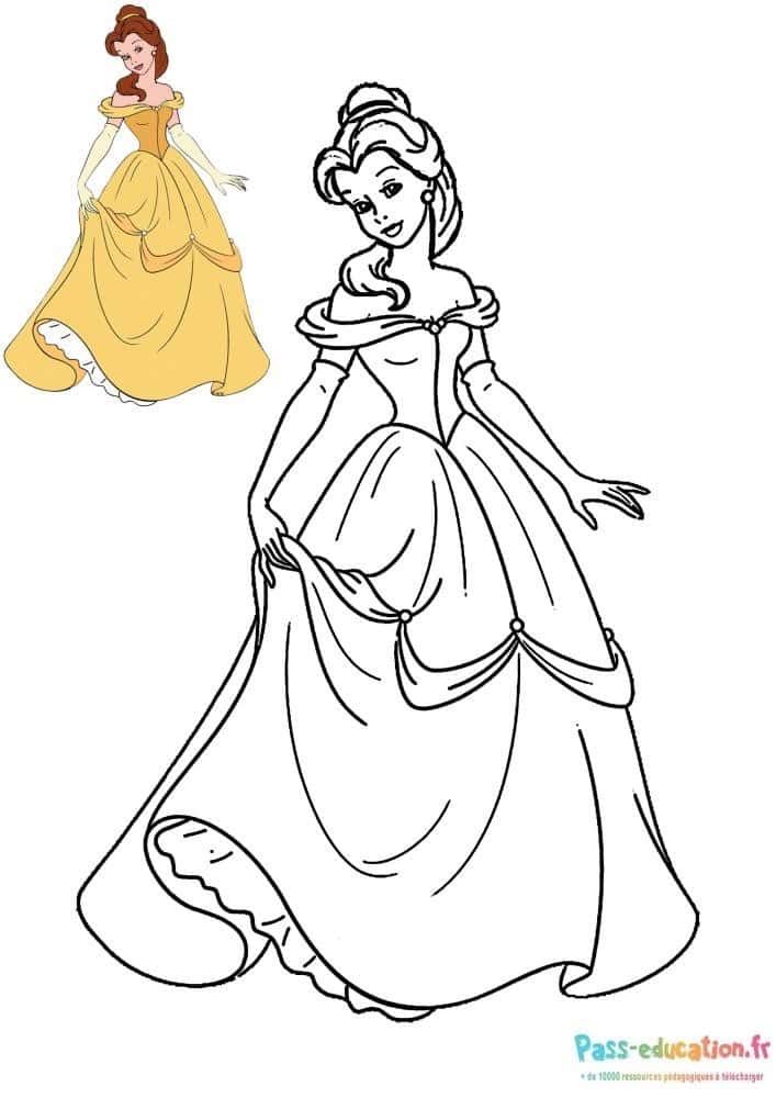 Coloriage Robe de princesse à imprimer et colorier