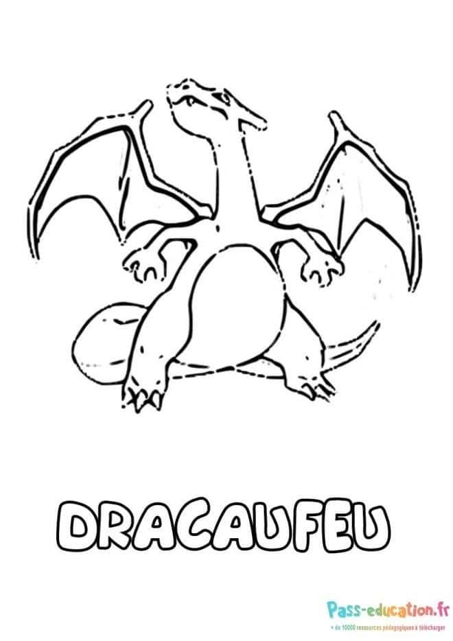Coloriage Dessin dragon volant à imprimer et colorier