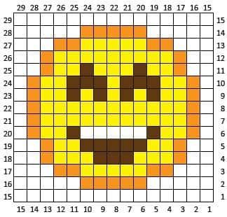 Coloriage Visage souriant à imprimer et colorier