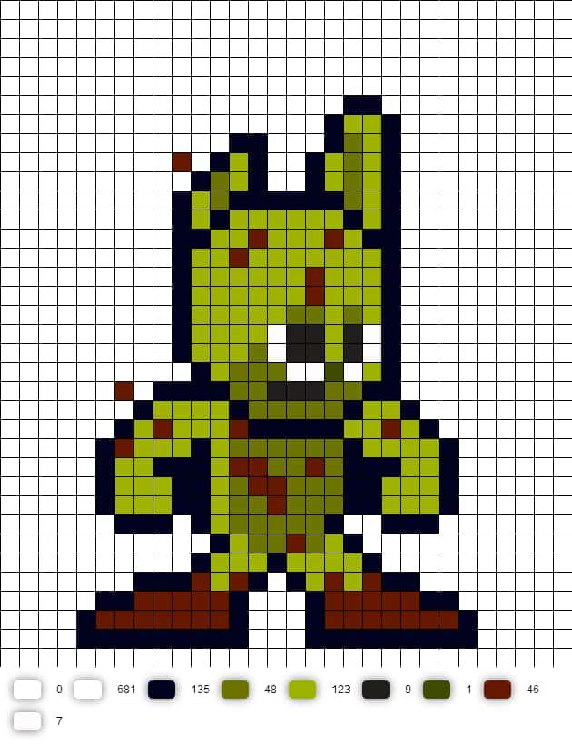 Coloriage Animatronique vert à imprimer et colorier