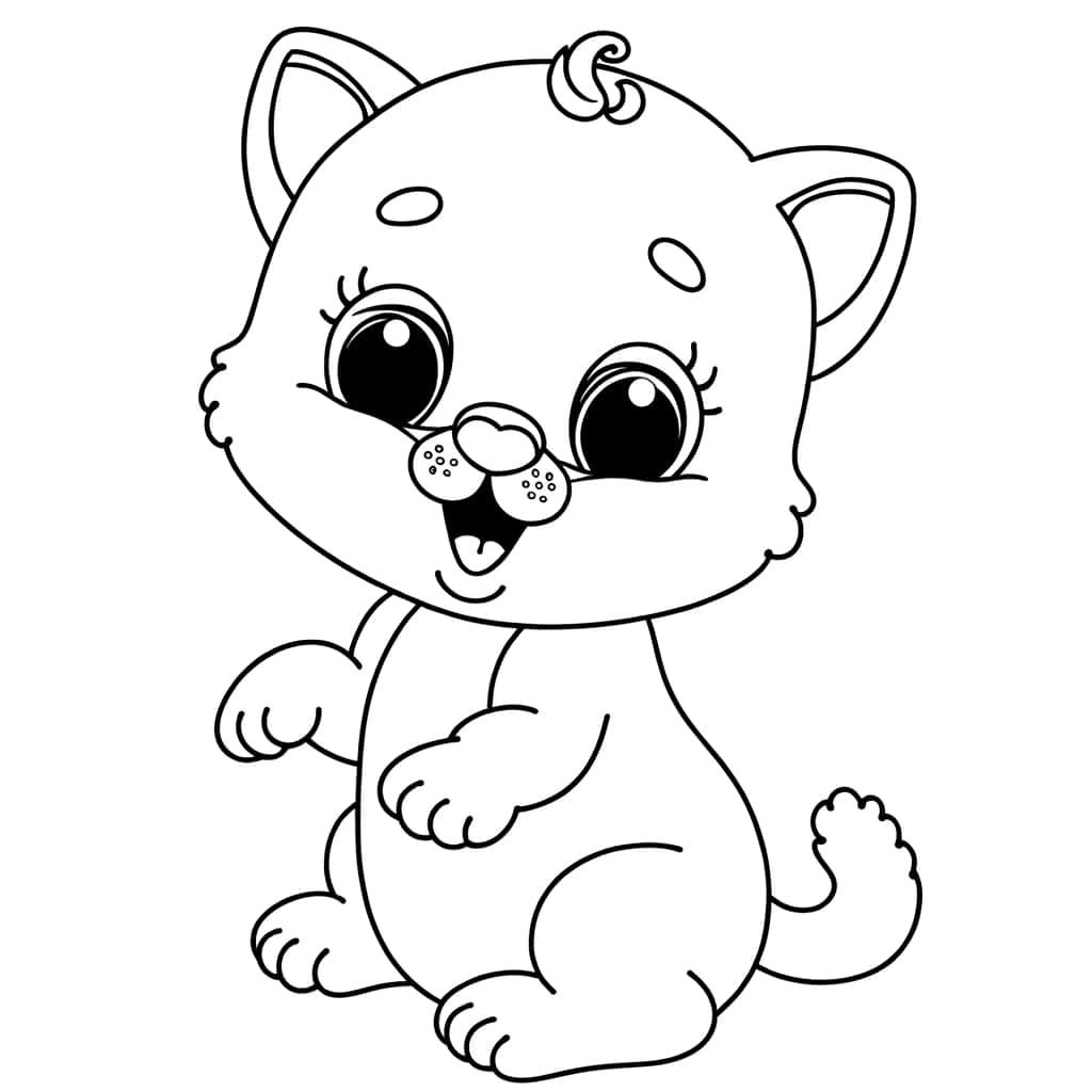 Coloriage Bebe Chat à imprimer et colorier