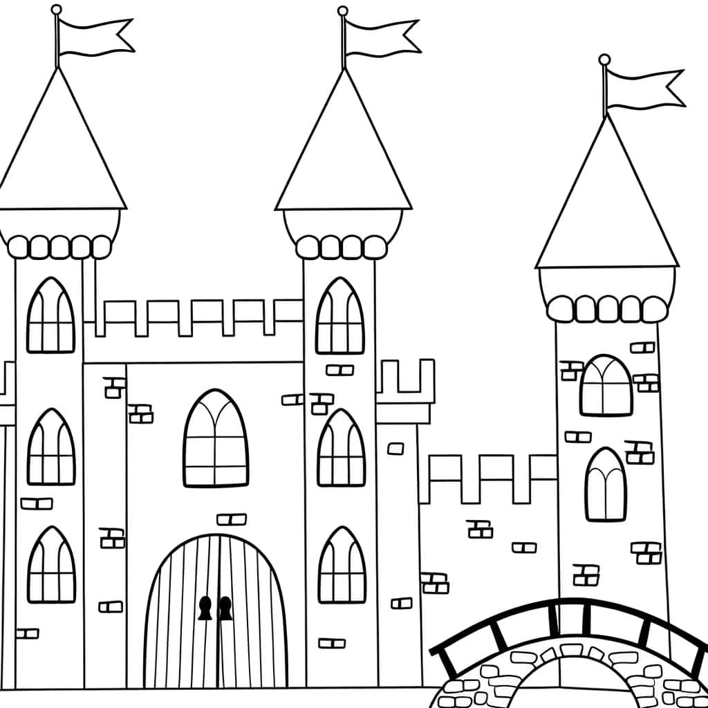 Coloriage Château féerique à imprimer et colorier