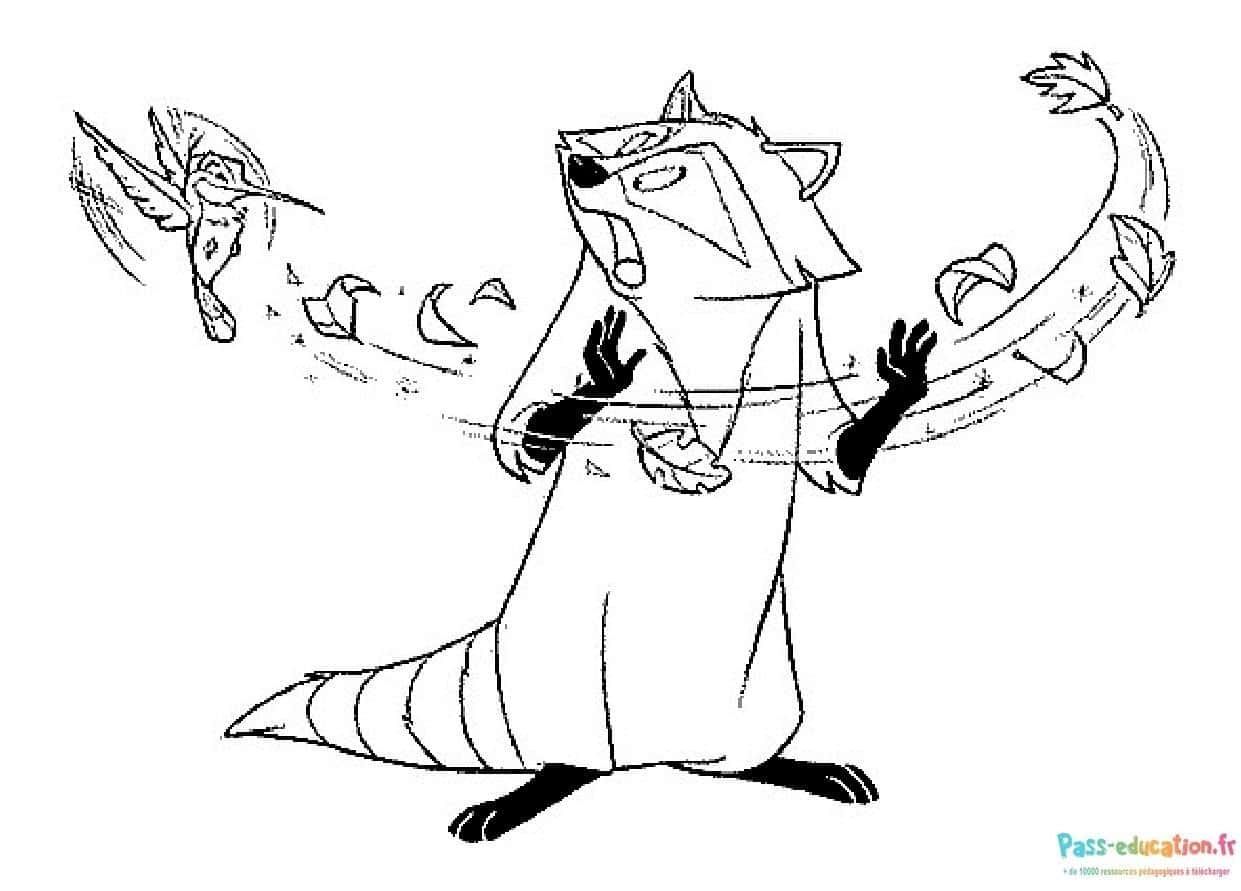 Coloriage Meeko et Flit à imprimer et colorier