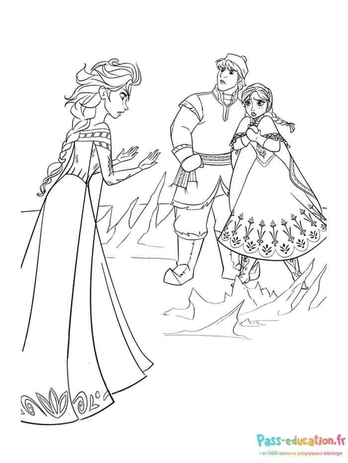 Coloriage Elsa et Anna à imprimer et colorier