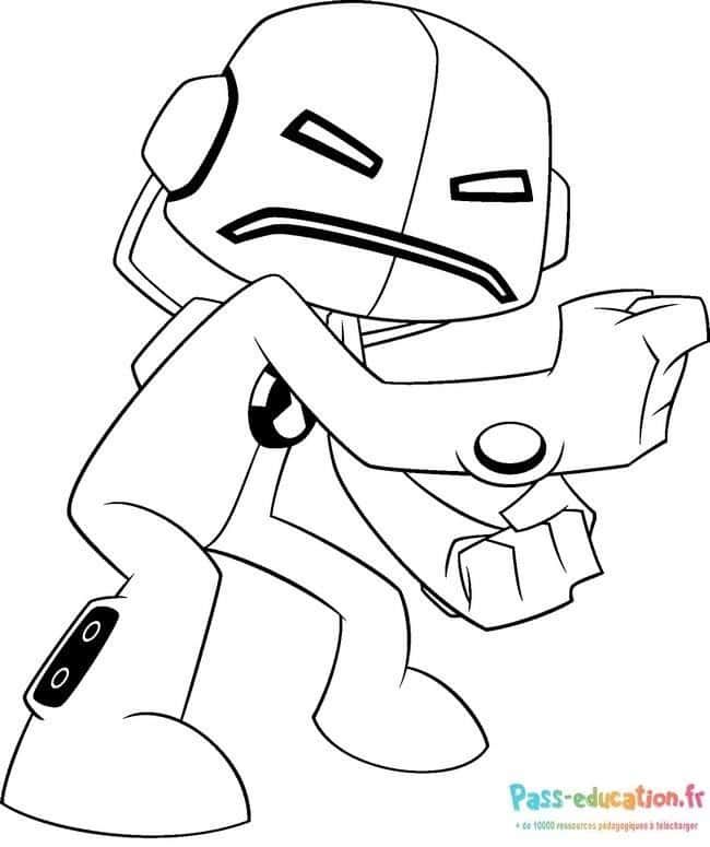 Coloriage Robot super-héros à imprimer et colorier