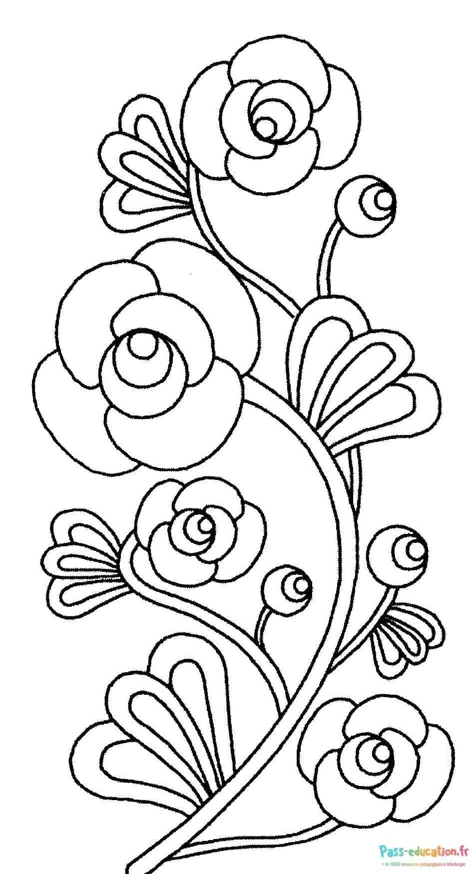 Coloriage Bouquet stylisé à imprimer et colorier