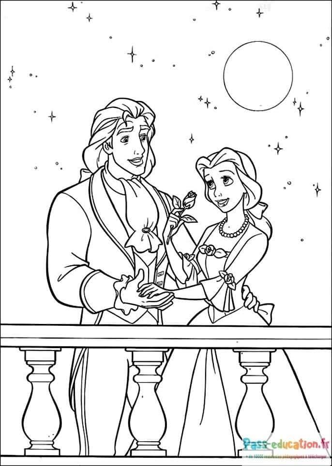 Coloriage Bal romantique à imprimer et colorier