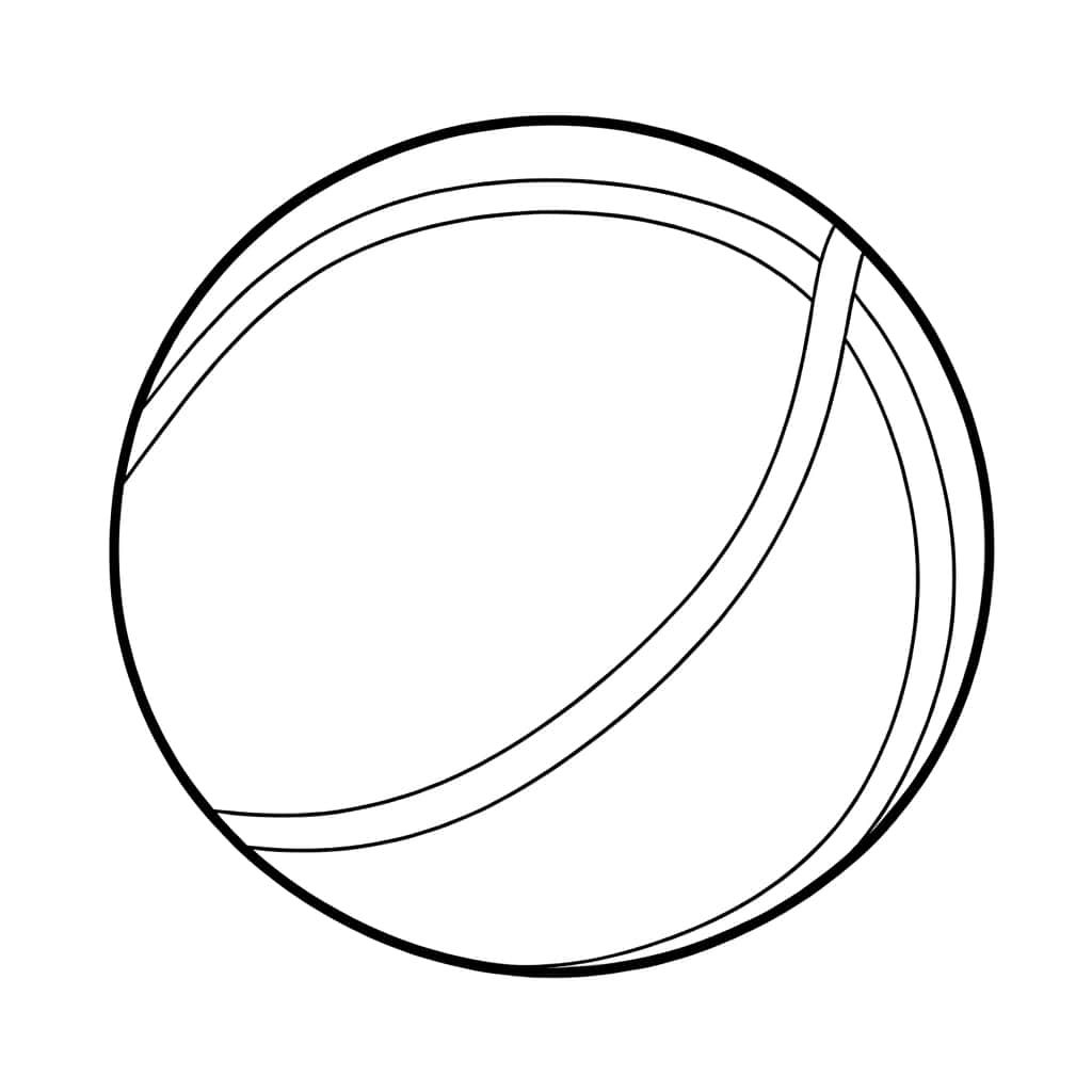 Coloriage Balle de tennis à imprimer et colorier