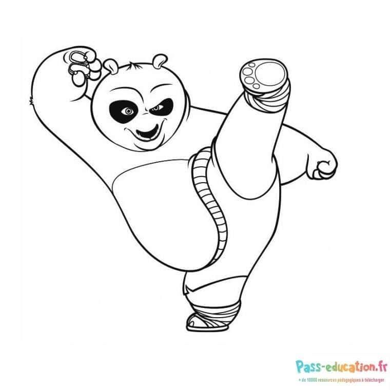 Coloriage Panda Danseur à imprimer et colorier
