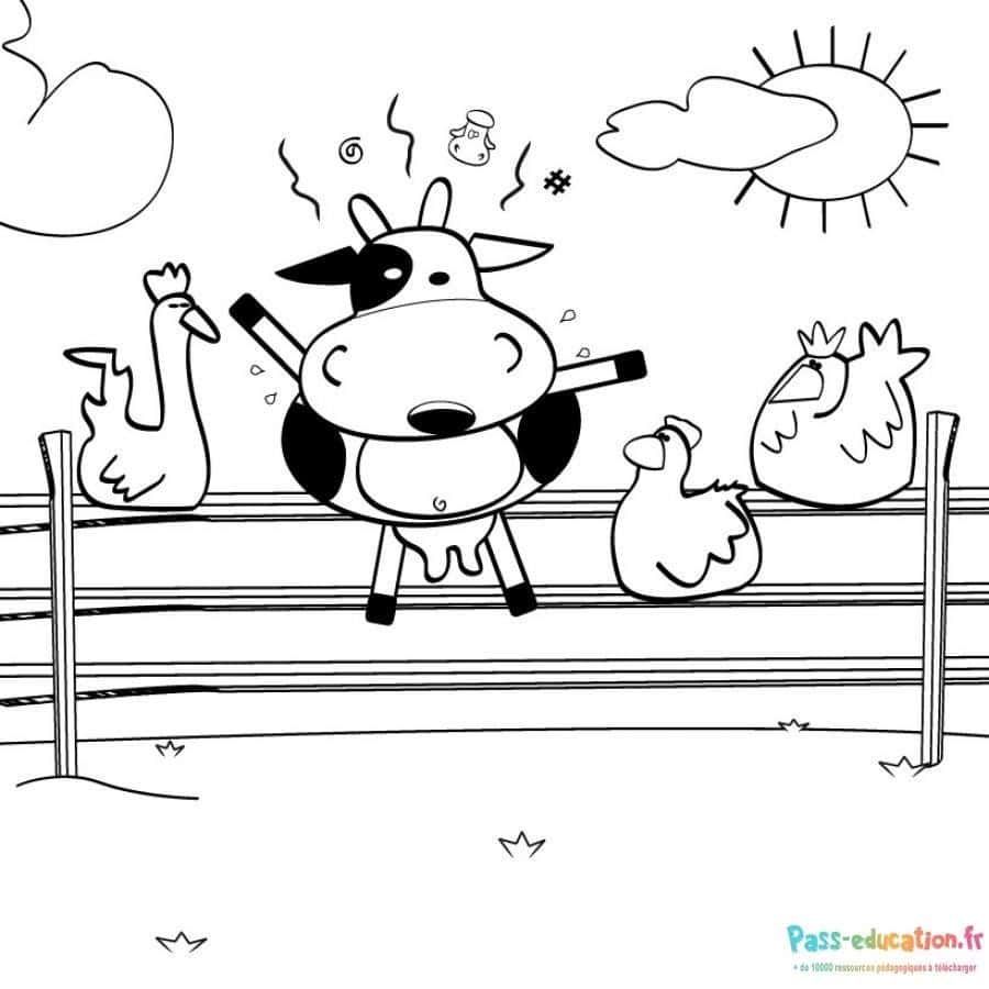 Coloriage Animaux de la ferme à imprimer et colorier