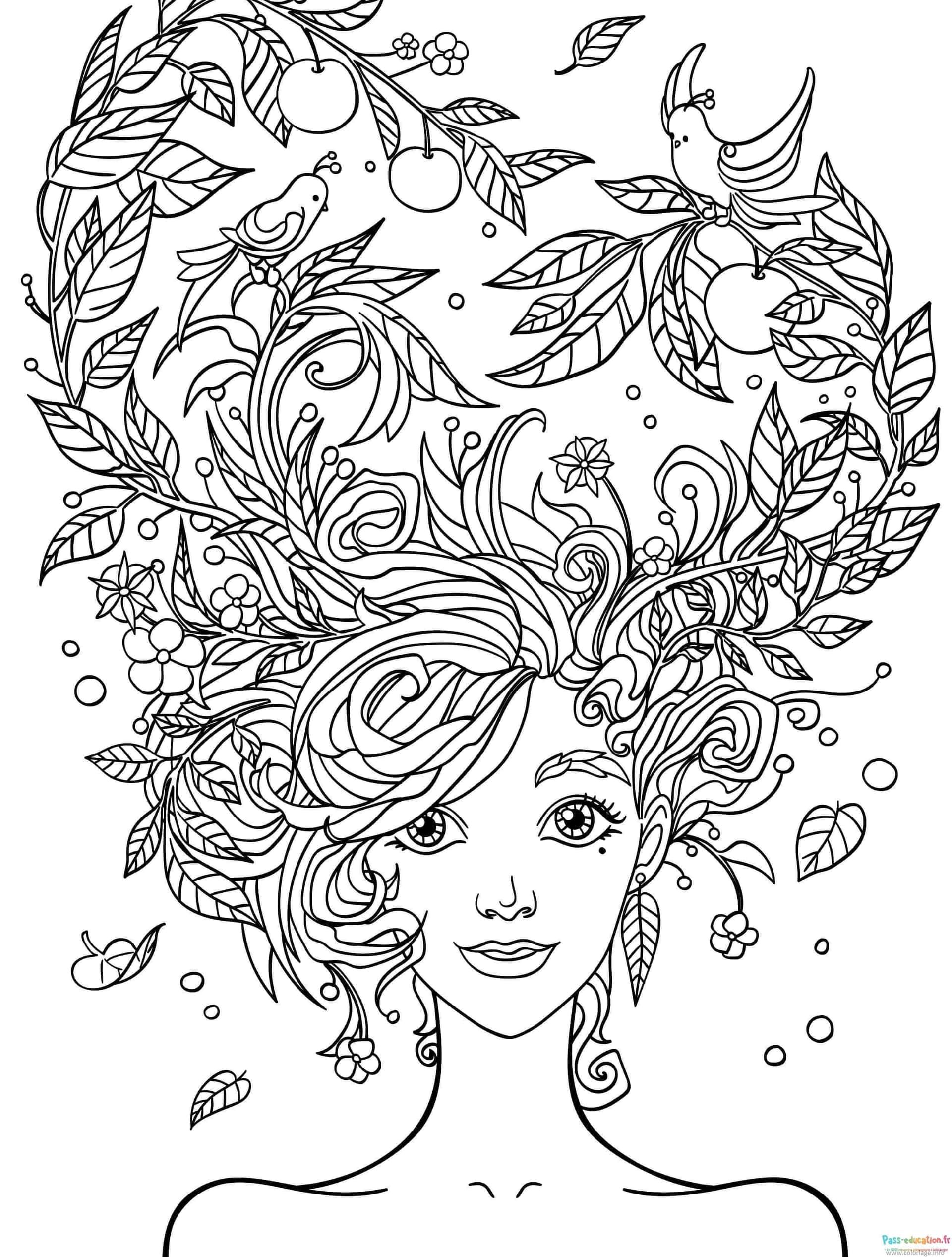 Coloriage Nature harmonieuse à imprimer et colorier