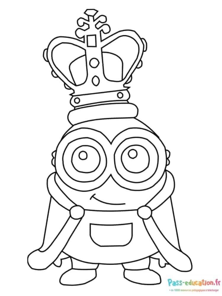 Coloriage Minion royal à imprimer et colorier