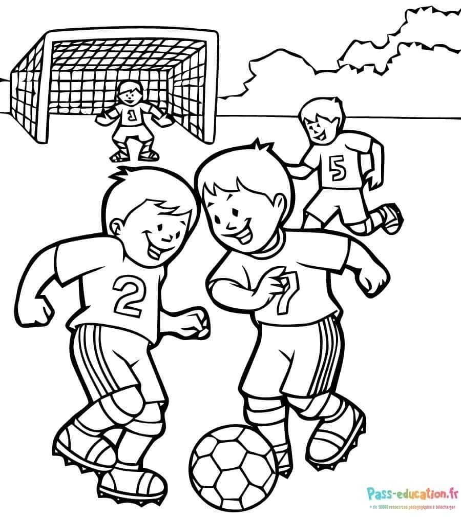 Coloriage Jeu de football à imprimer et colorier