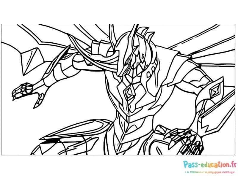 Coloriage Guerrier Bakugan à imprimer et colorier