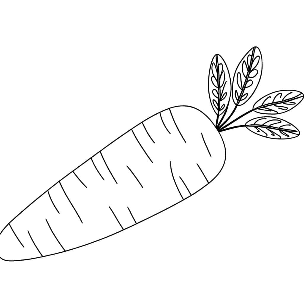 Coloriage Carotte à imprimer et colorier