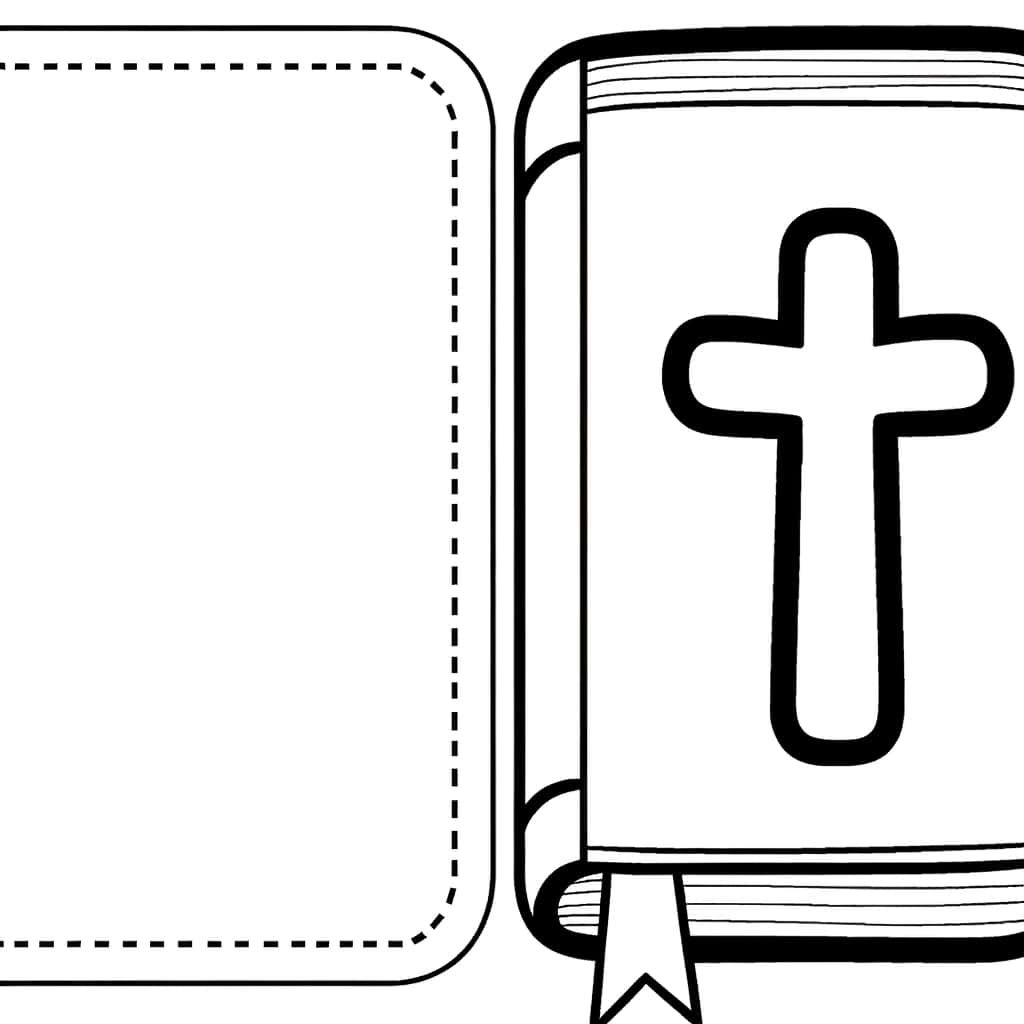 Coloriage Bible ouverte à imprimer et colorier
