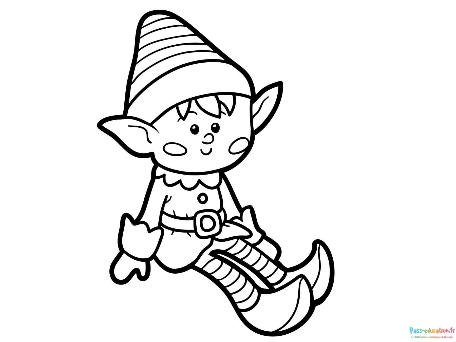 Coloriage Lutin joyeux à imprimer et colorier