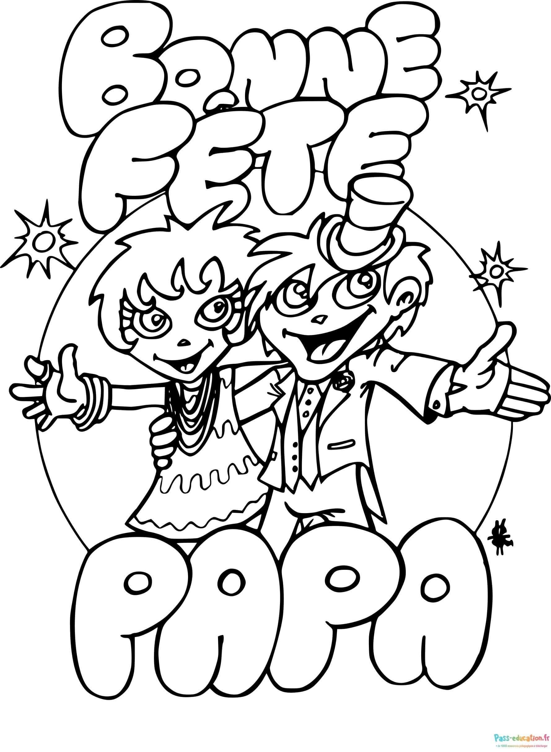 Coloriage Fête pour papa à imprimer et colorier