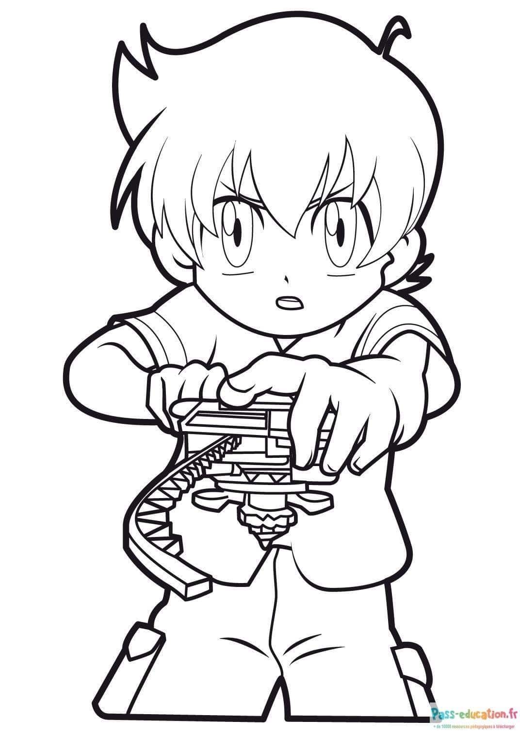 Coloriage Enfant Beyblade à imprimer et colorier