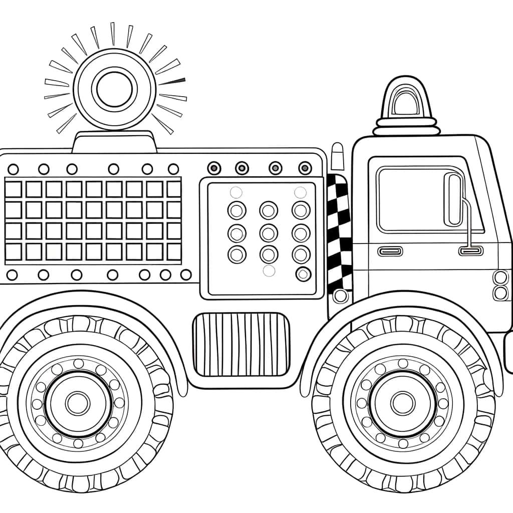 Coloriage Camion de police à imprimer et colorier