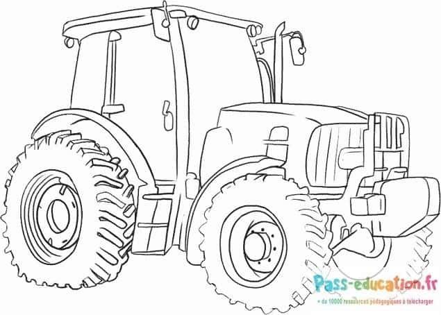Coloriage Tracteur agricole à imprimer et colorier