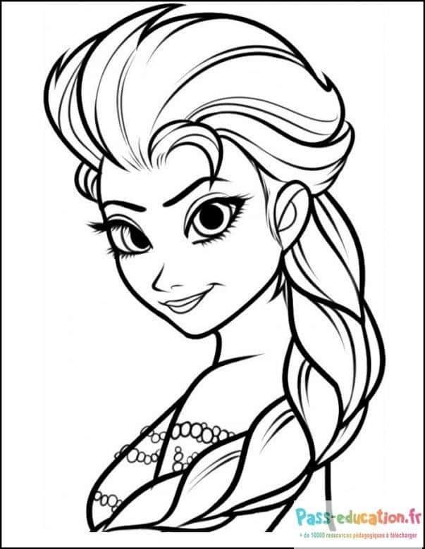 Coloriage Elsa et Anna à imprimer et colorier