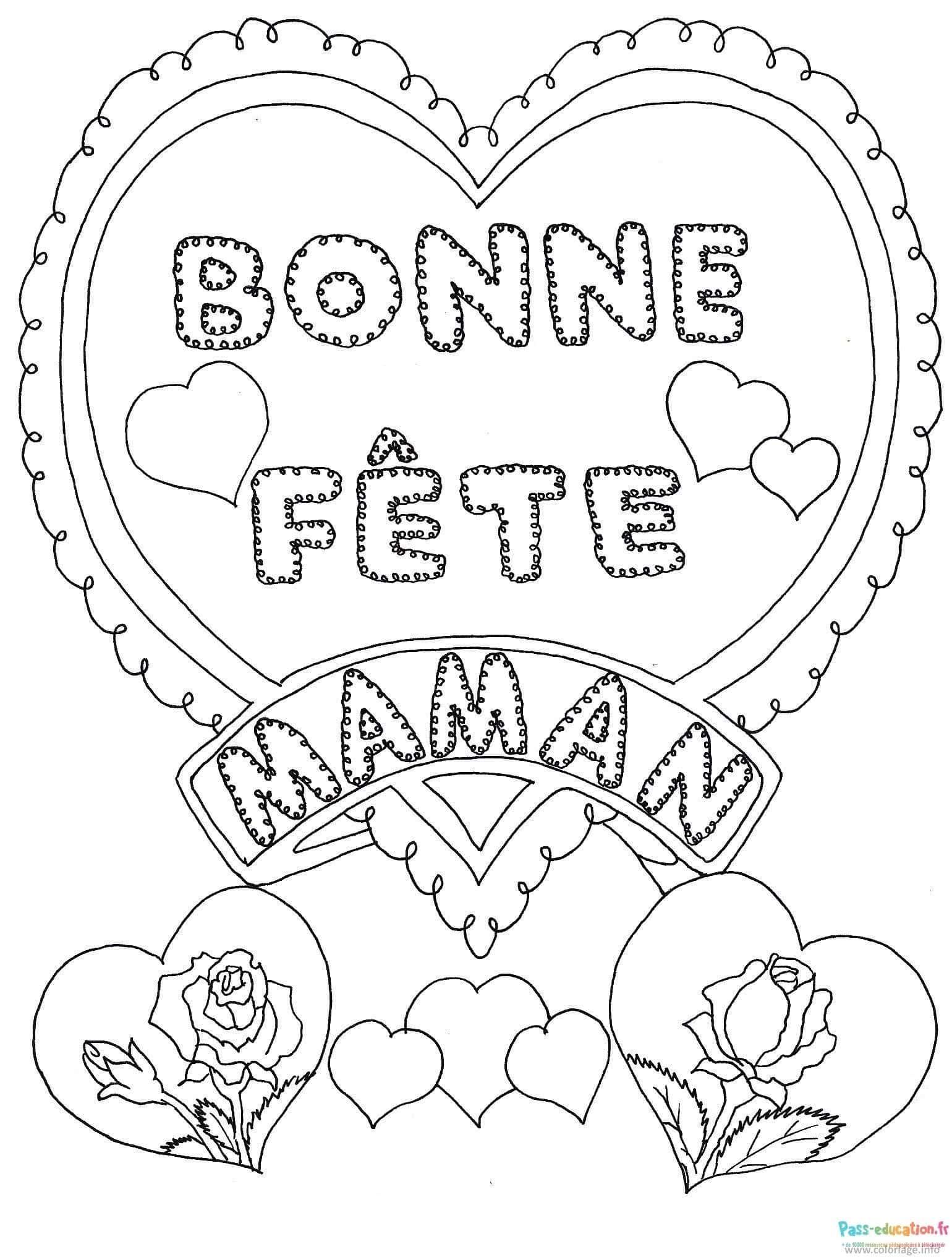 Coloriage Fête des Mères à imprimer et colorier