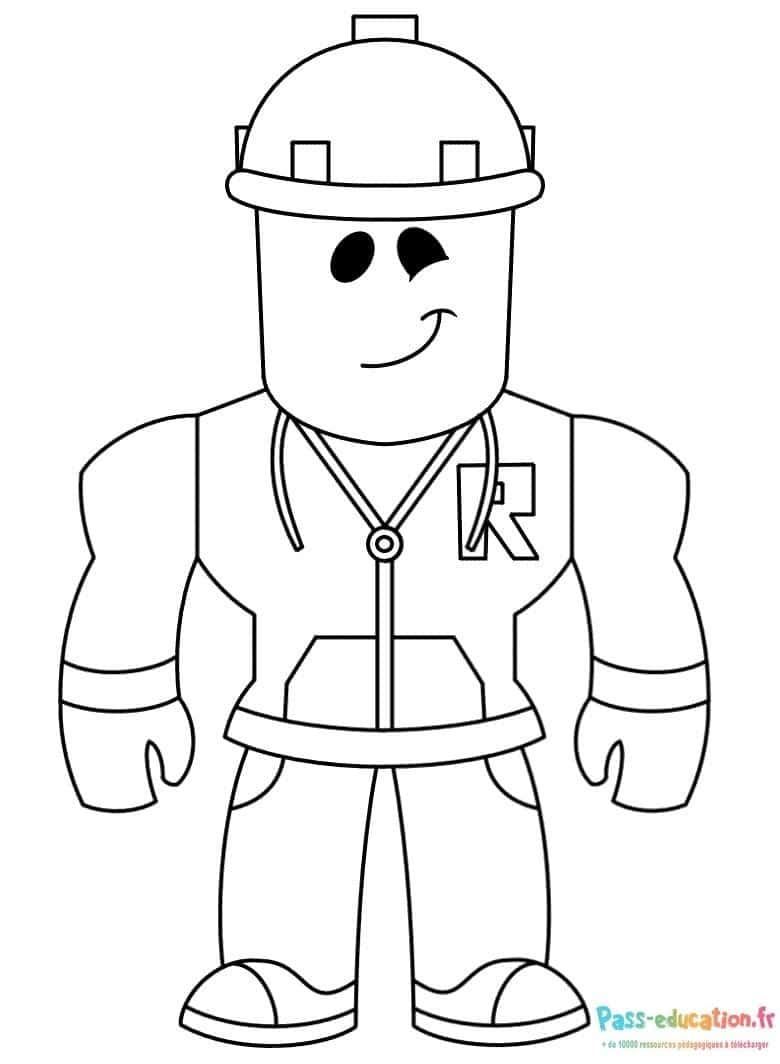 Coloriage Roblox Policier à imprimer et colorier