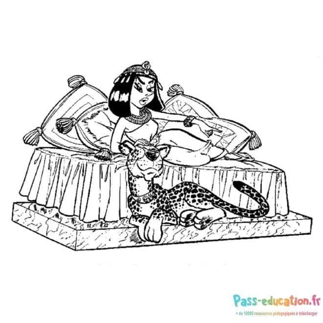 Coloriage César et léopard à imprimer et colorier