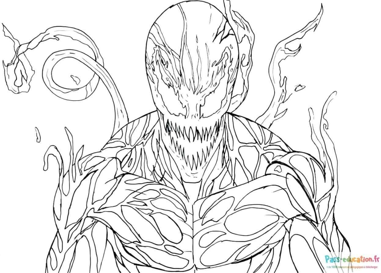 Coloriage Super-héros symbiote à imprimer et colorier
