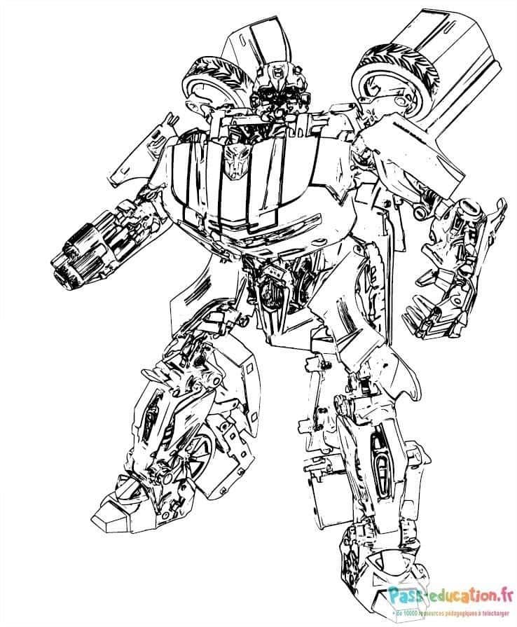 Coloriage Robot guerrier à imprimer et colorier
