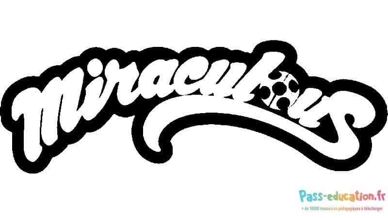 Coloriage Logo Miraculous à imprimer et colorier