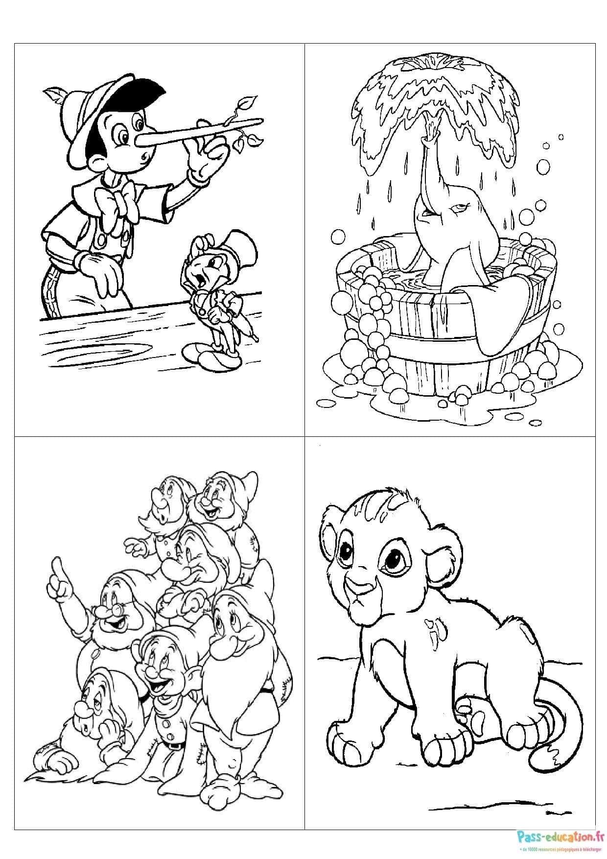 Coloriage Scènes Disney à imprimer et colorier