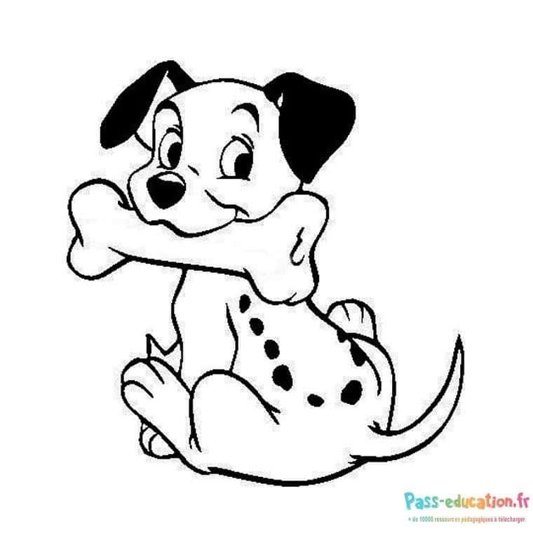 Coloriage Chiot joyeux à imprimer et colorier