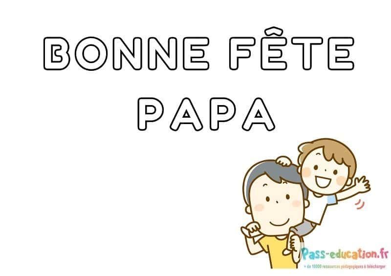 Coloriage Bonne fête Papa à imprimer et colorier