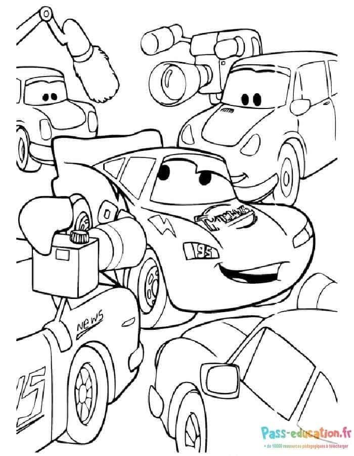 Coloriage Aventure automobile à imprimer et colorier